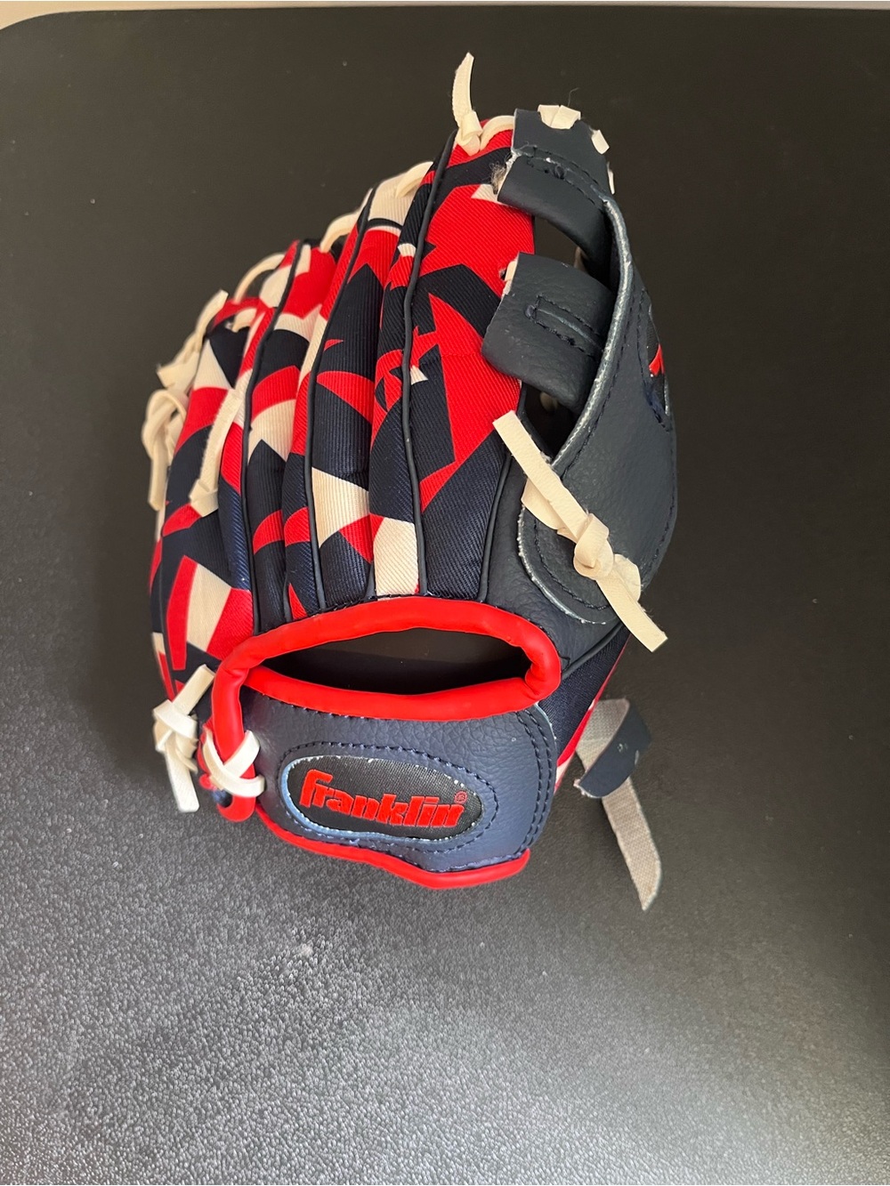 Franklin Kids' Red & Navy Baseball Glove